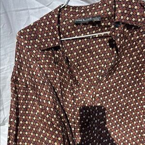 Anne Klein Women’s Brown Patterned Shirt
